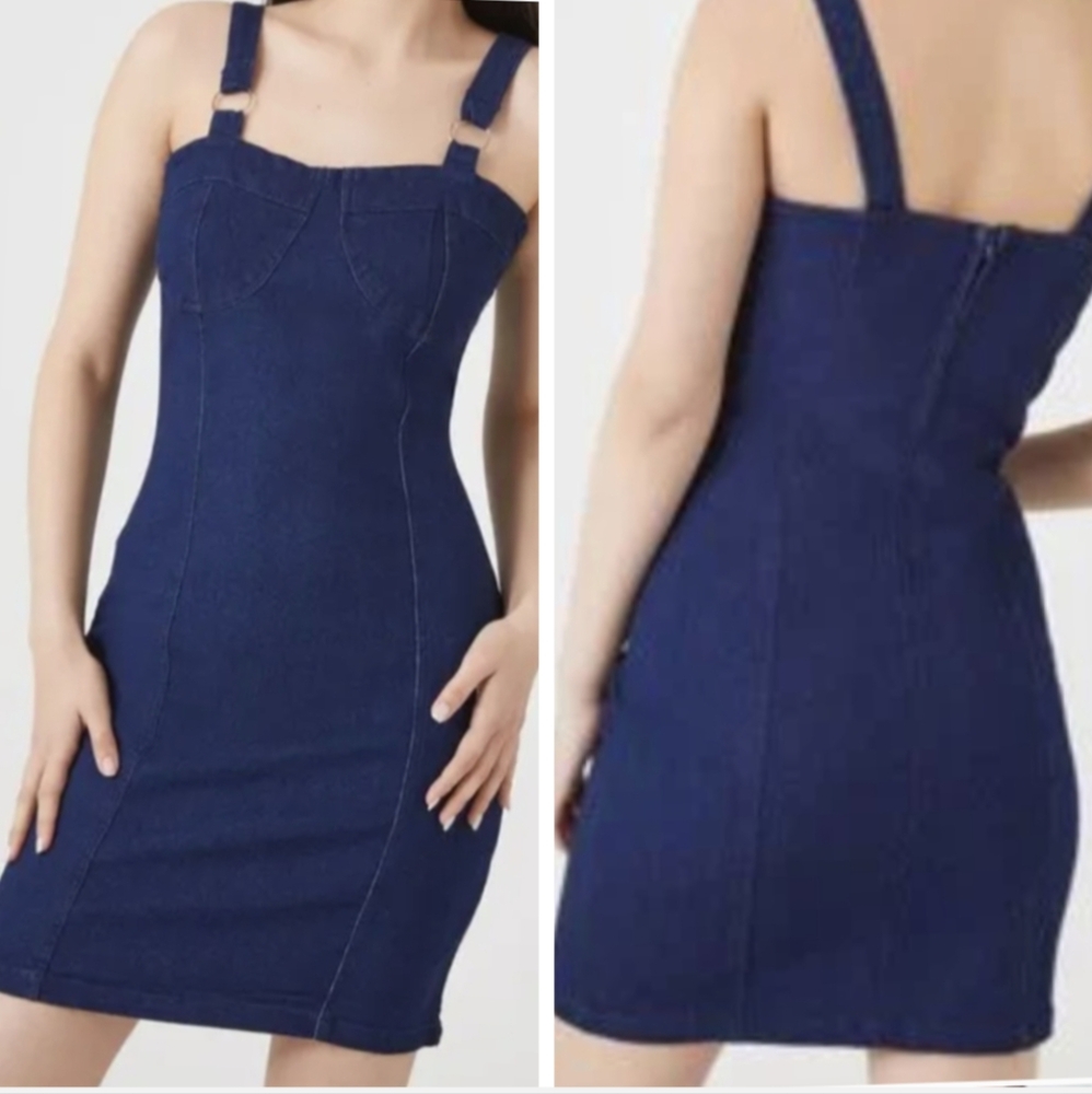 Denim mini dress